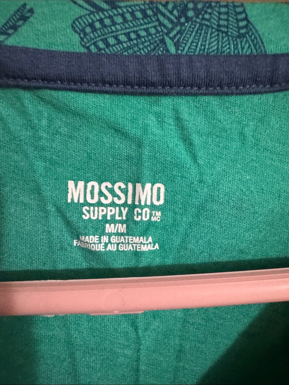 NWOT: Mossimo Supply Co. Teal V-Neck Bird Print Tee - Picture 2 of 5